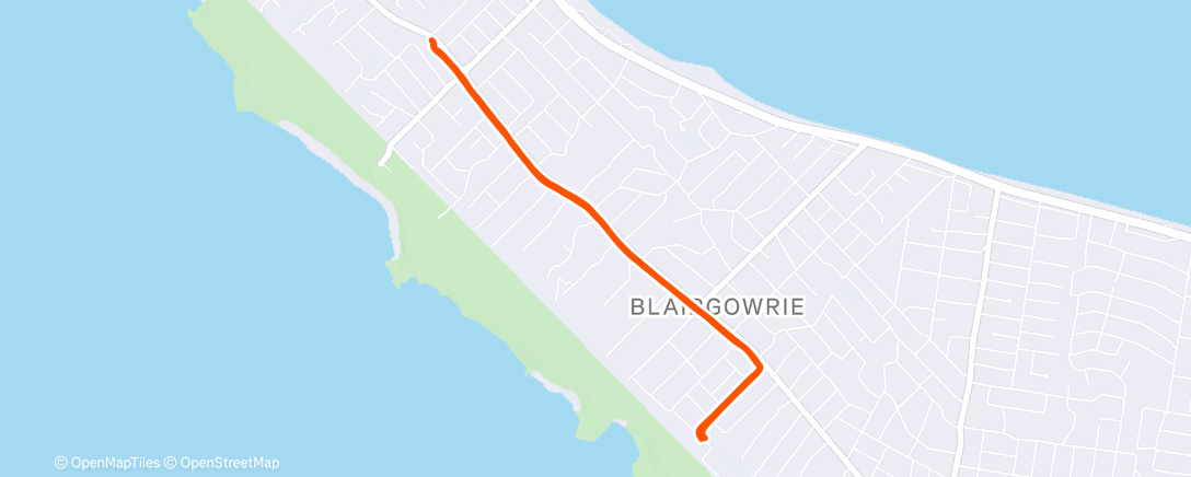 Map of the activity, Afternoon Run