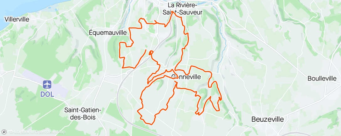 Map of the activity, Sortie en vélo électrique le midi