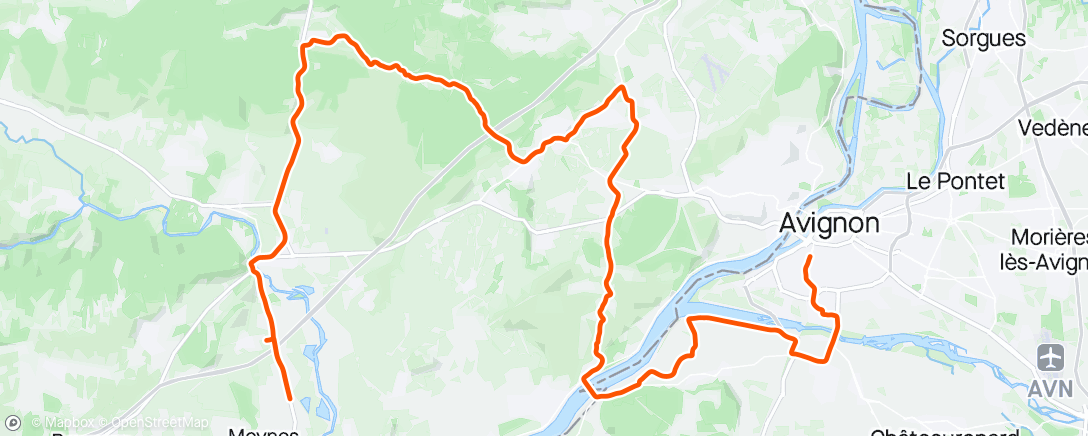 Map of the activity, Afternoon Ride