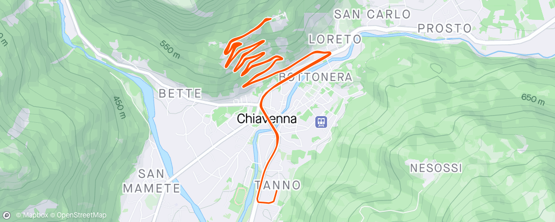 Map of the activity, Giro mattutino 2 x Pianazzola