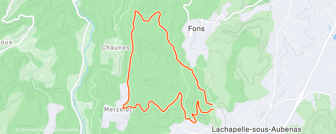 Map of the activity, Marche dans l'après-midi