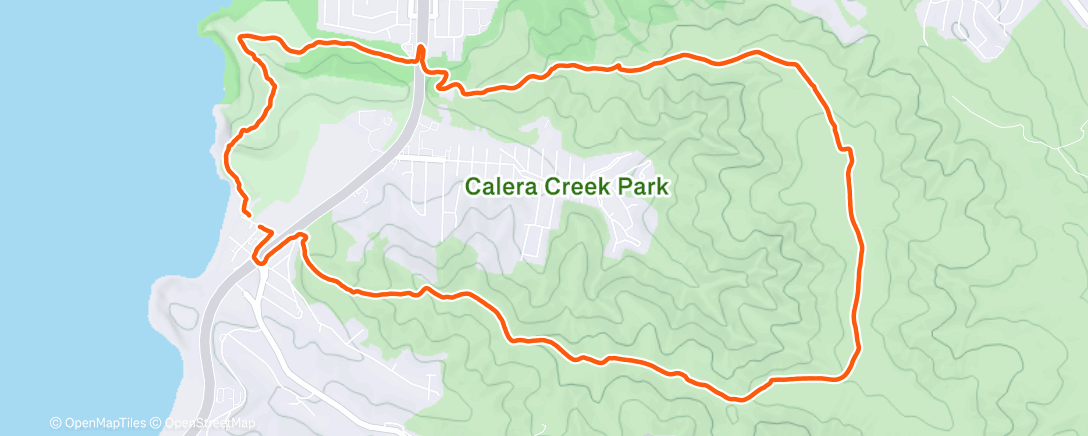 Map of the activity, Evening bluffs hike