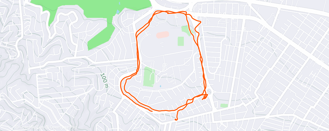 Map of the activity, Evening Run