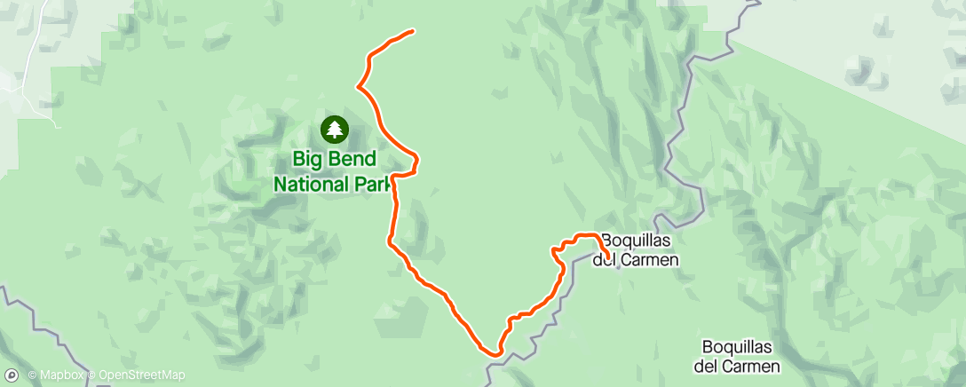 Map of the activity, Spinistry Big Bend Adventure - Day Two and done! Glenn Springs Road north to south