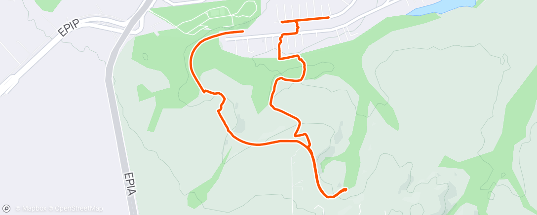 Map of the activity, Trilha do Parkway