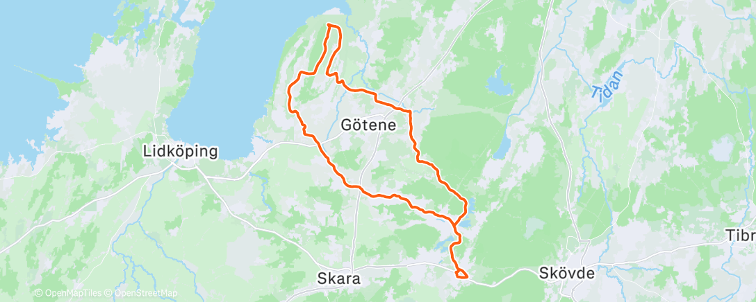 Map of the activity, Afternoon Ride