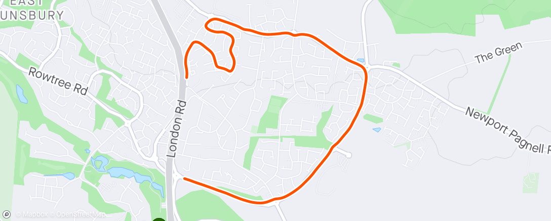 Map of the activity, 5km harder than it should be #unfit