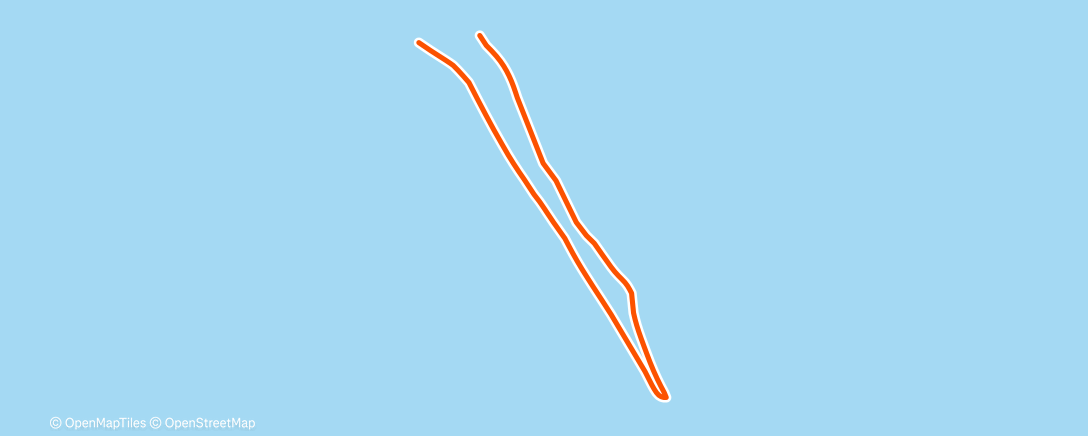 Map of the activity, Evening Stand Up Paddling