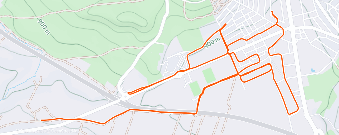Map of the activity, Lunch Run