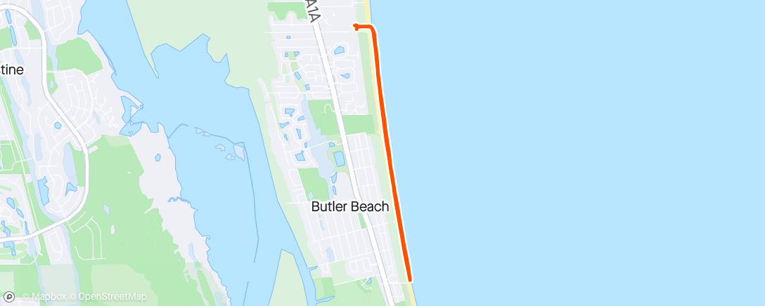 Map of the activity, Last beach walk of the season - sad face