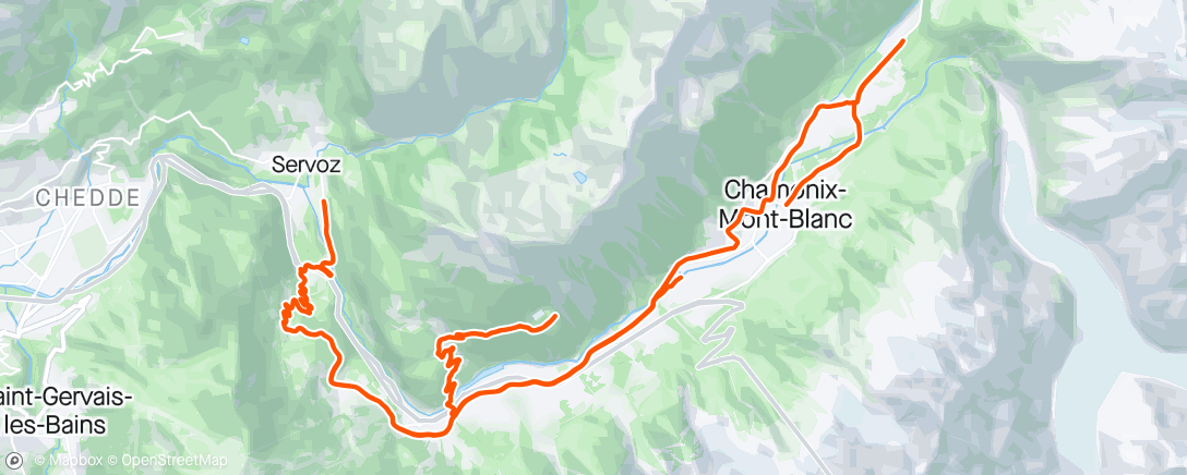 Map of the activity, Vélo dans l’après-midi