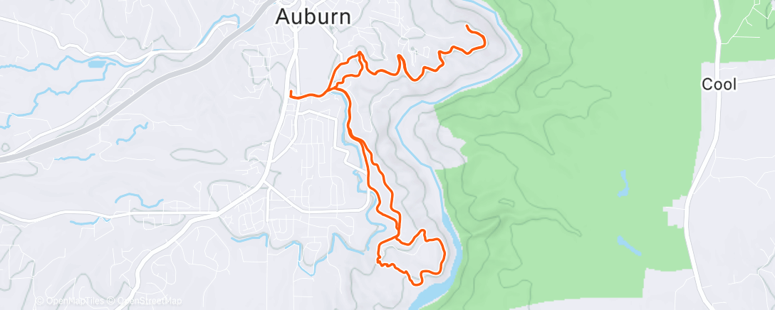Map of the activity, Ewing Perlberg Gifford Western States Kickoff Run!