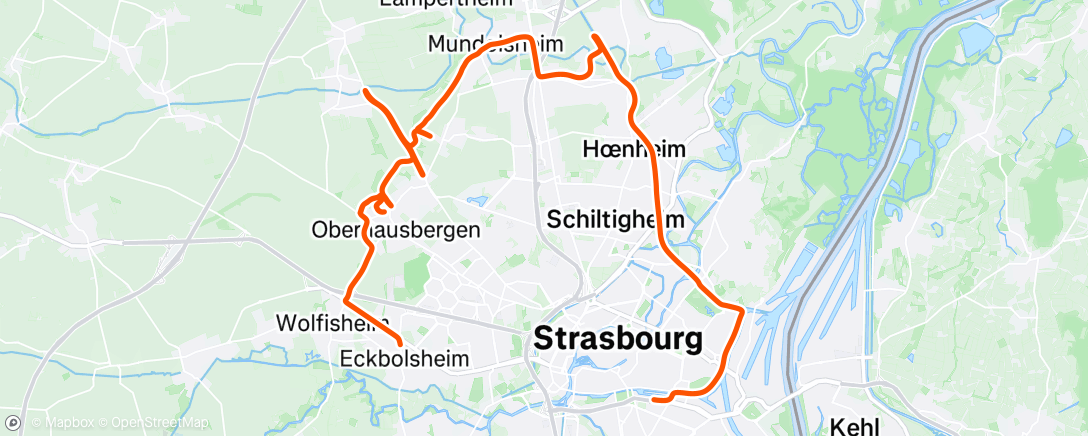 Map of the activity, Sortie vélo dans l'après-midi