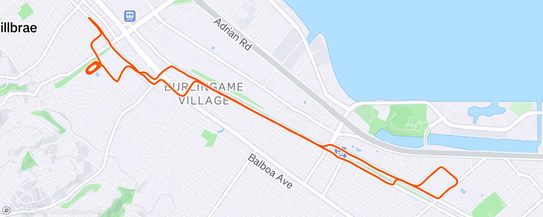 Map of the activity, Night Run