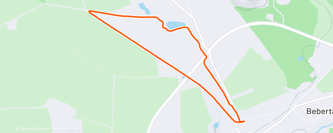 Map of the activity, Lauf am Nachmittag