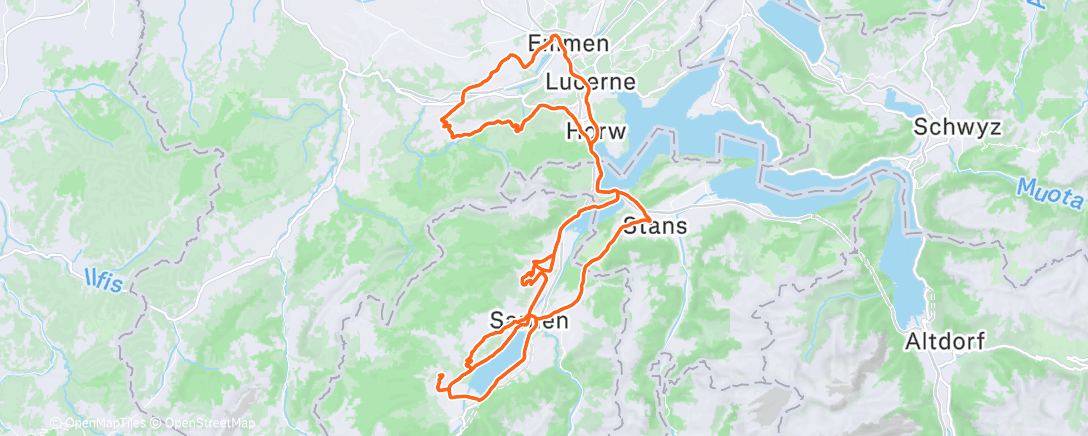 Map of the activity, Fahrt am Morgen