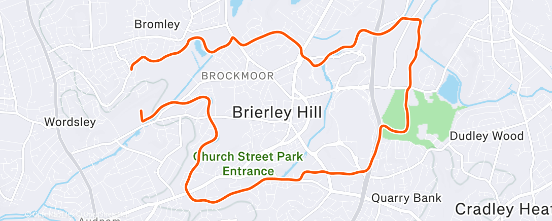 Map of the activity, Morning Run