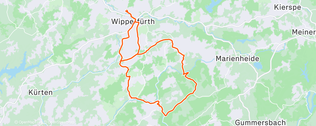 Map of the activity, Radfahren