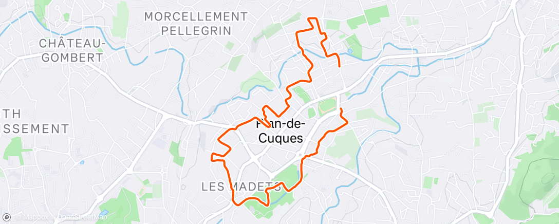 Mapa de la actividad (Course à pied matinale)