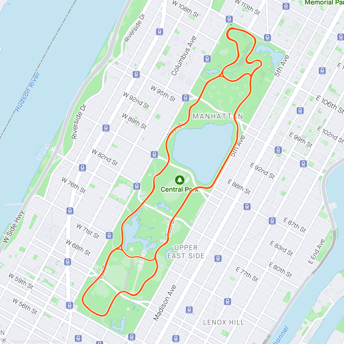 Mappa dell'attività Zwift - Aerobic 12s #1 in New York