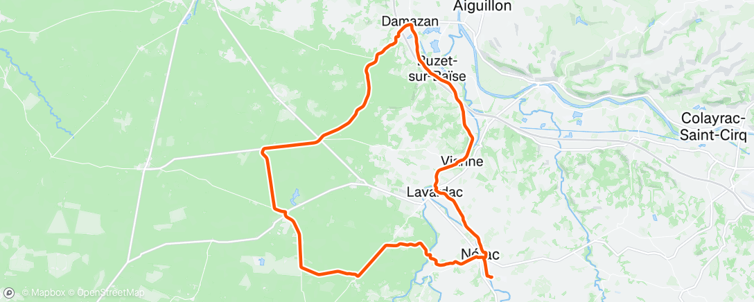 Map of the activity, Afternoon Ride