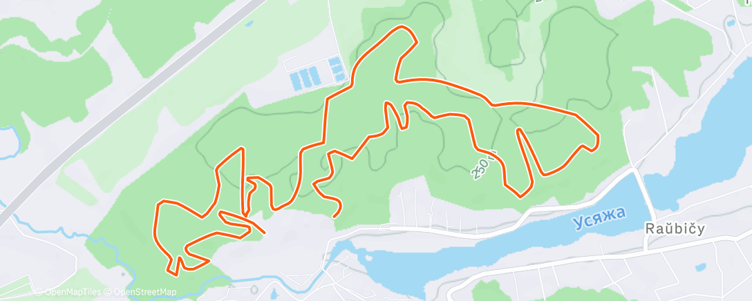 Map of the activity, Free Run