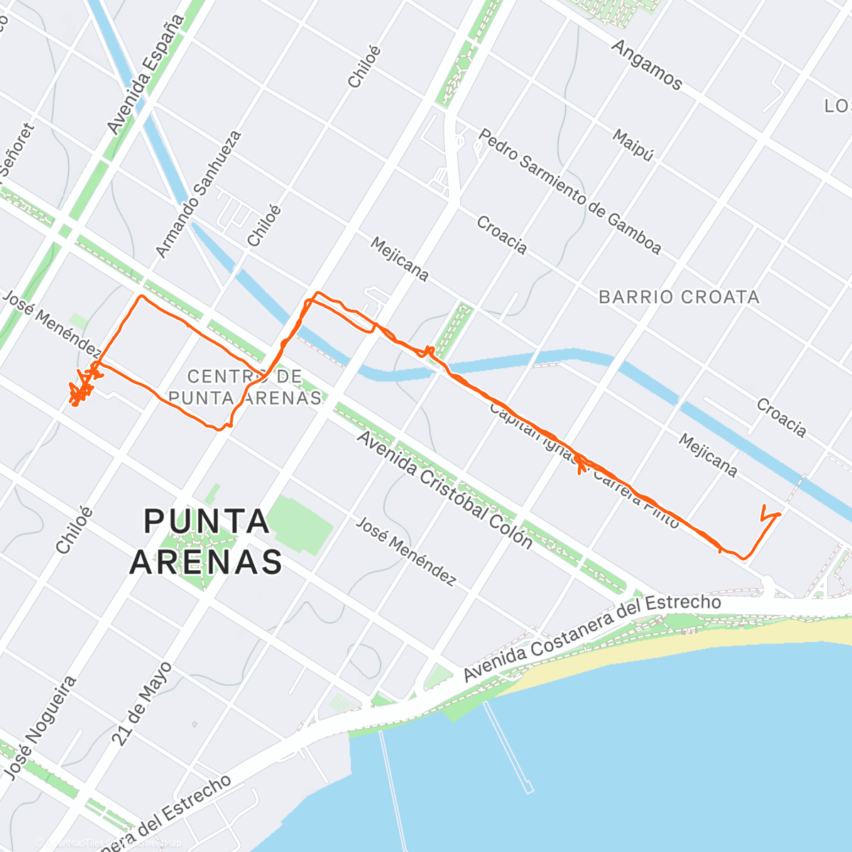 Карта физической активности (Caminando hotel Almasur)