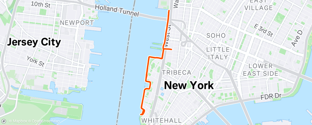 Map of the activity, Morning Run