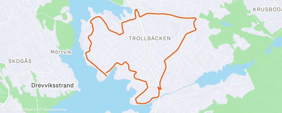 Map of the activity, Morning Run