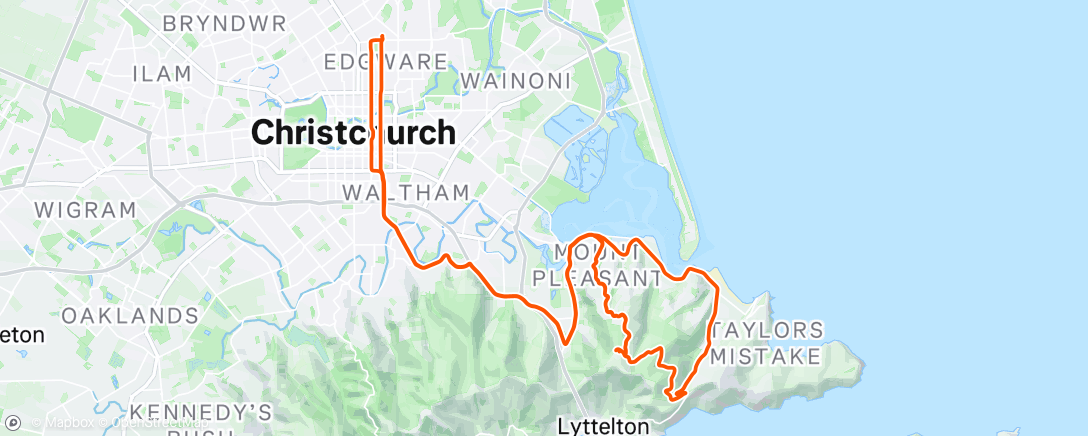 Map of the activity, Afternoon Ride