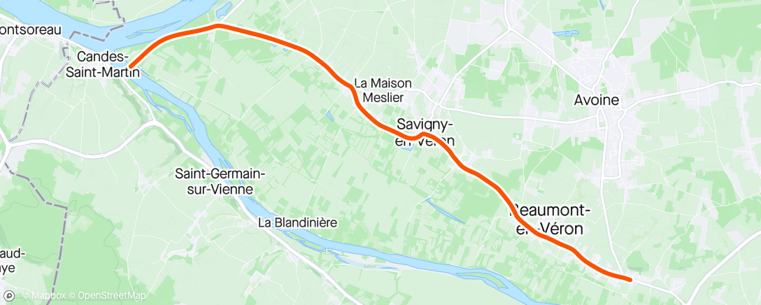 Map of the activity, Candes St Martin - Beaumont en Véron