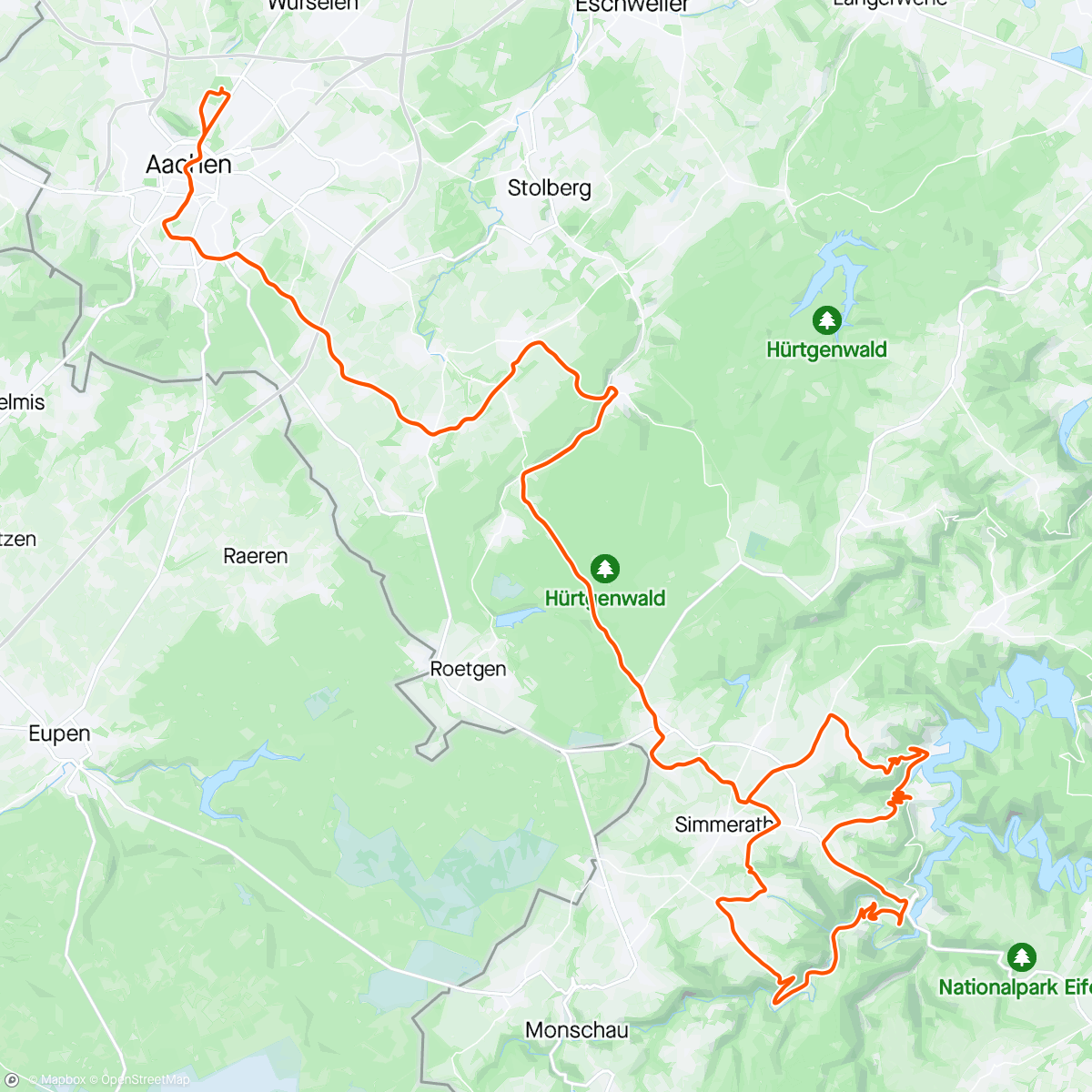 Map of the activity, UCI Gran Fondo Aachen P.15