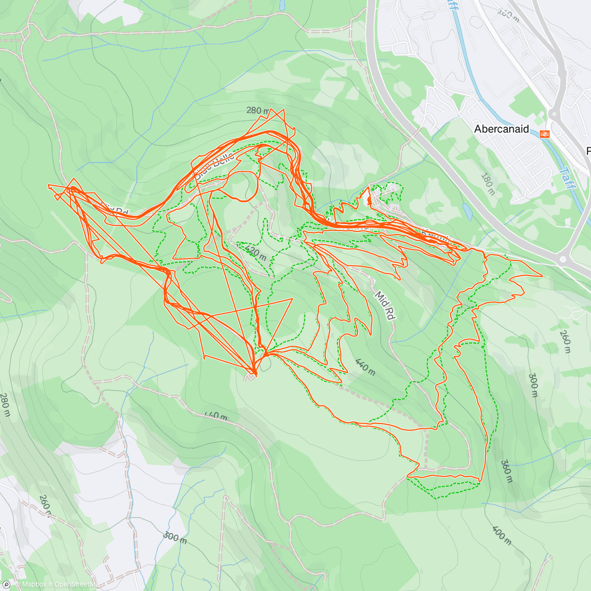 Map of the activity, Bike Park Wales: It was moist