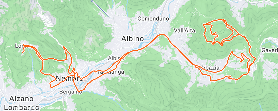 Map of the activity, Sessione di mountain biking mattutina