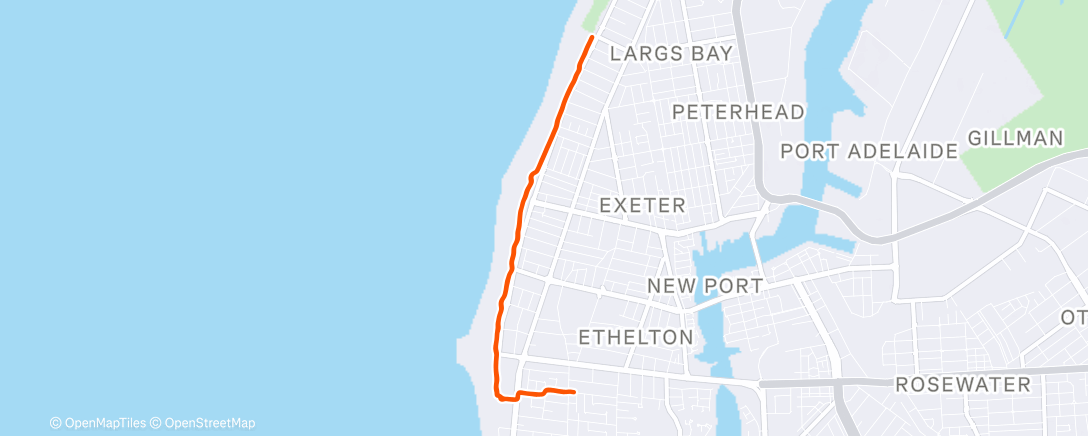 Map of the activity, Afternoon Run
