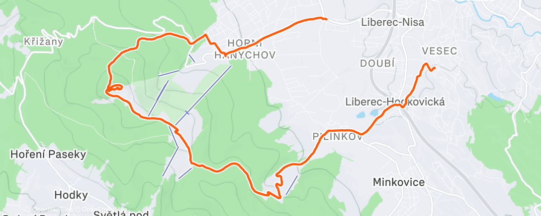 Map of the activity, Morning Walk