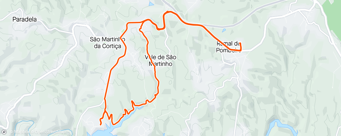 Map of the activity, Volta de bicicleta à tarde