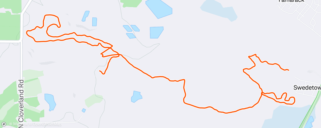 Map of the activity, Afternoon Nordic Ski