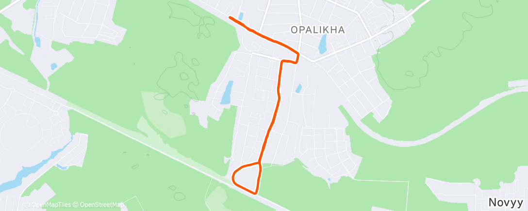 Map of the activity, Lunch Run