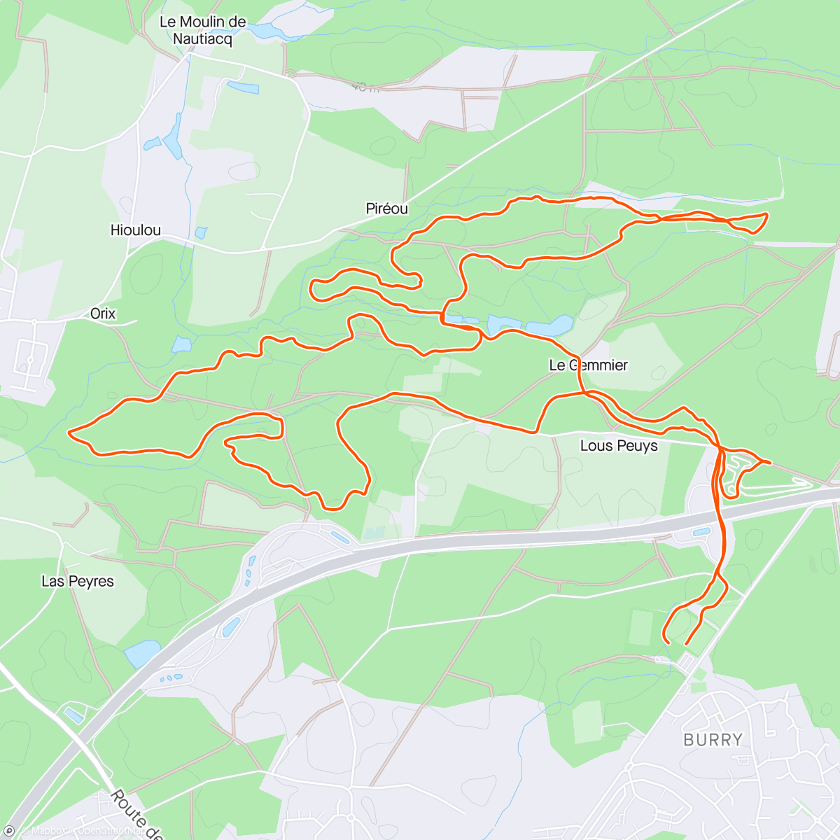 Mapa da atividade, Trail du semisens 10 miles
