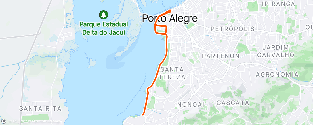 Map of the activity, New Balance Marathon Porto Alegre