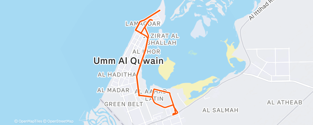 Map of the activity, Evening Ride