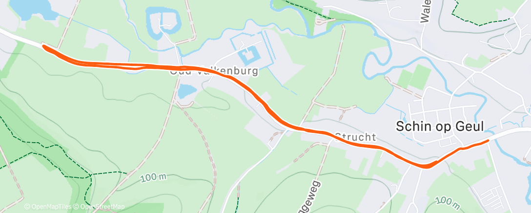 Map of the activity, Afternoon Run