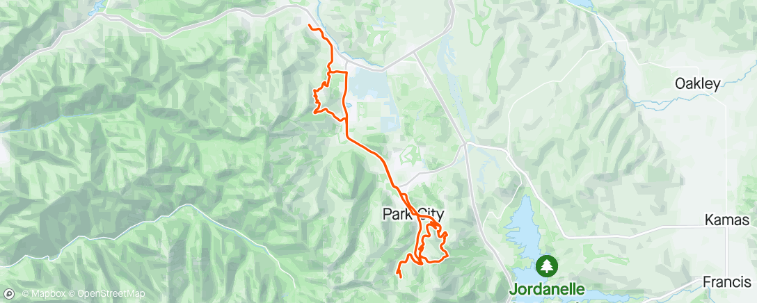 Map of the activity, Some road, some single track on the mtb with E