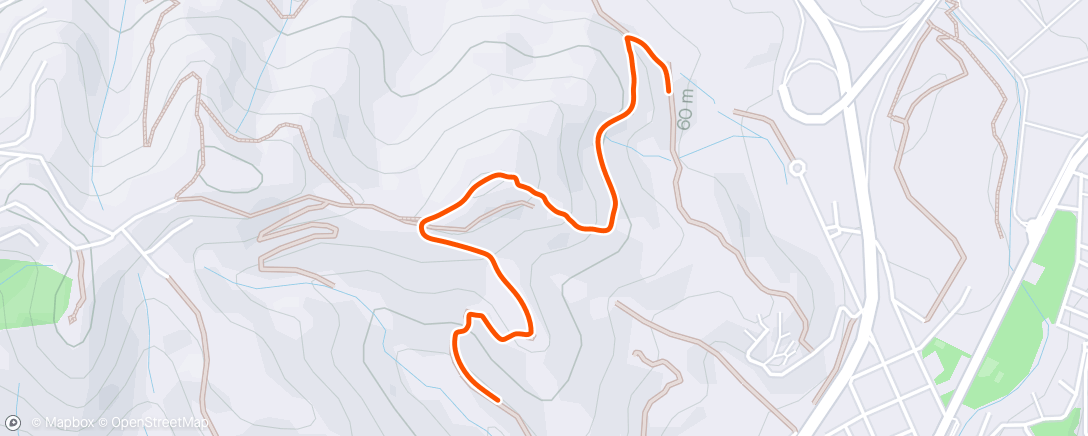 Karte der Aktivität „Carrera de montaña por la tarde”