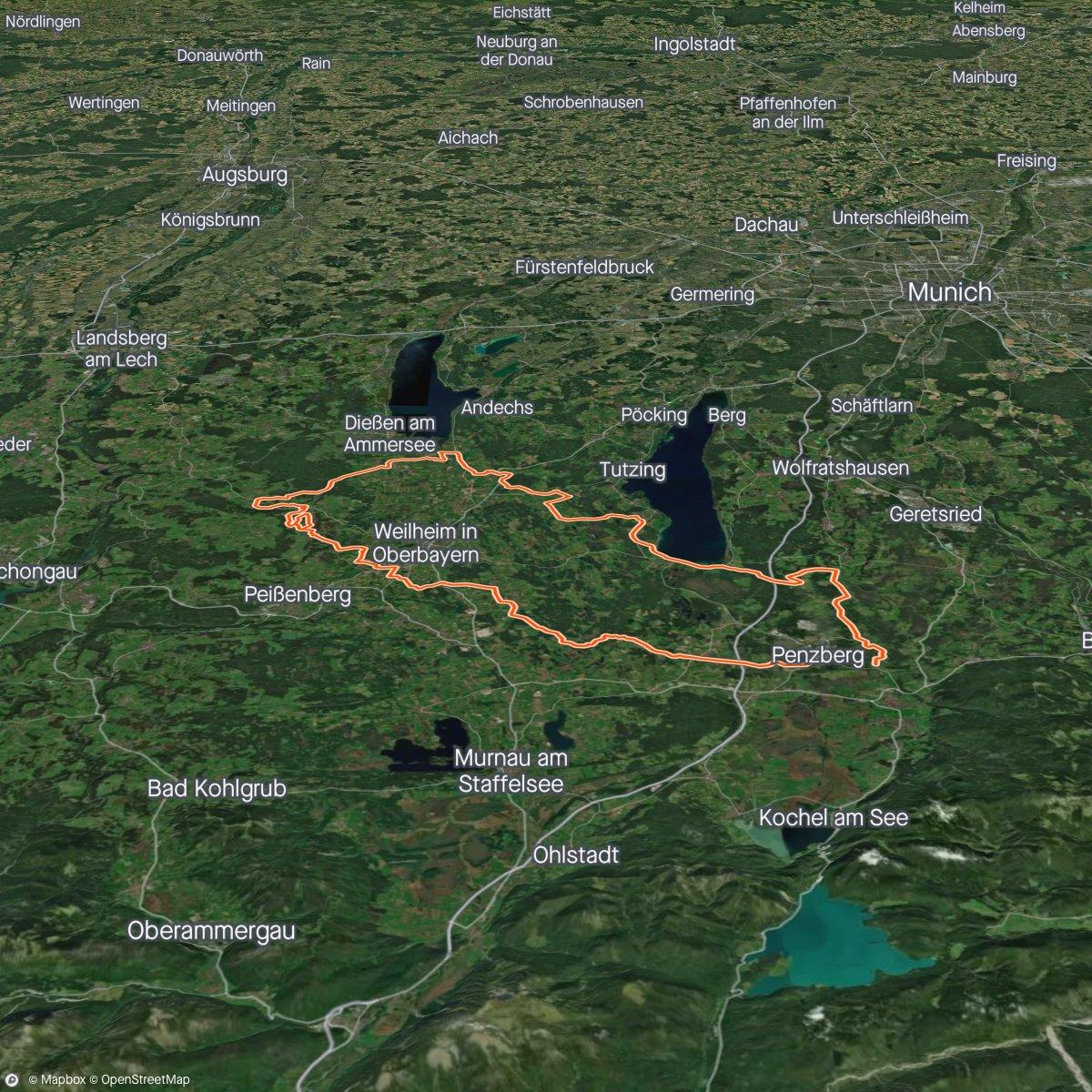 Map of the activity, Ausdampfen nach der Wiesn😅🌄