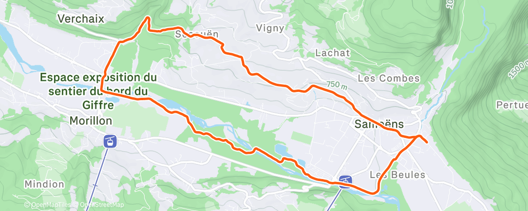 Map of the activity, Samoëns, Morillon ToR