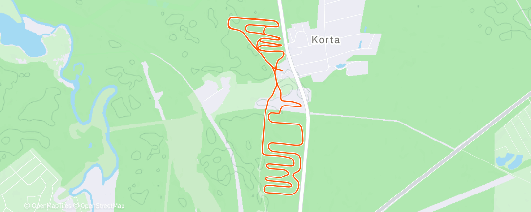 Map of the activity, Morning Nordic Ski