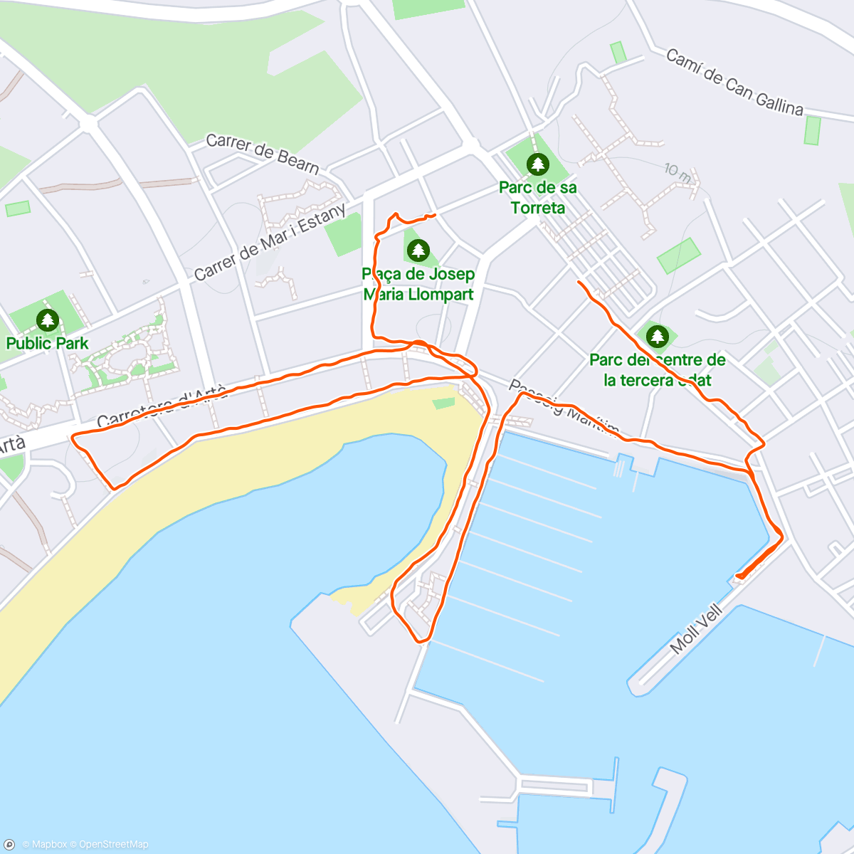 Map of the activity, Recovery plod
