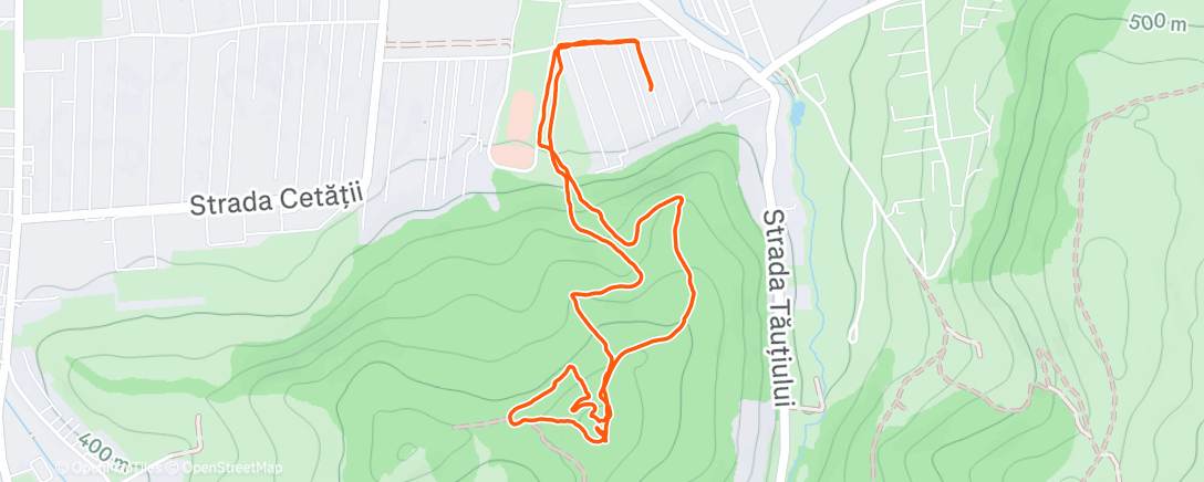 Map of the activity, Afternoon Trail Run